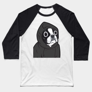 Black Boston Terrier Hoodie Baseball T-Shirt